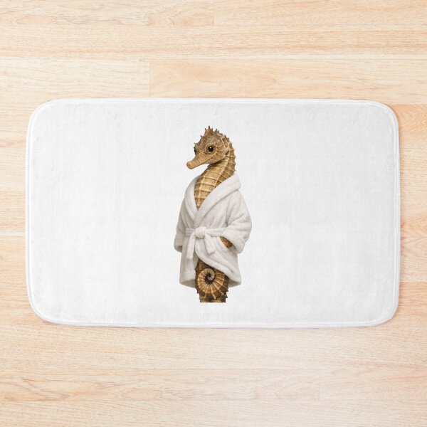 Item preview, Lined Seahorse Fluffy Bathrobe designed and sold by Sillytoe.
