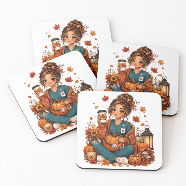 Item preview, Cozy Fall Nurse Pumpkin Tote Bag - Autumn Coffee & Stethoscope Design designed and sold by FestivityFinds.