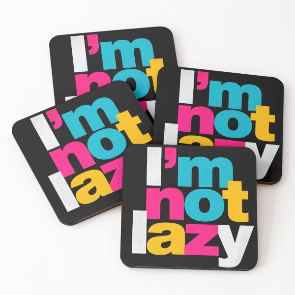 Item preview, I'm Not Lazy Colorful Motivational Typography Poster For Productivity And Inspiration designed and sold by KanDa-Shop.