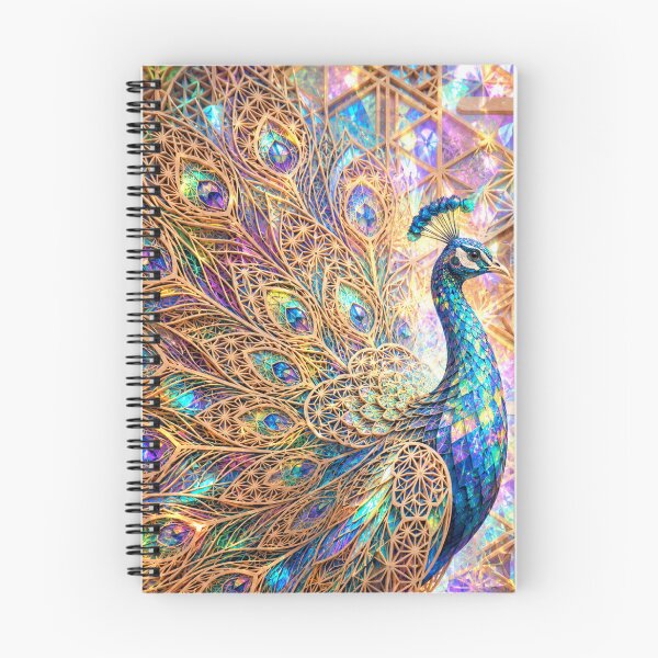 Item preview, Holographic Kumiko Peacock – Japanese Geometric Peacock Art, Colorful Stained Glass Bird, Luxury Japanese Wall Art designed and sold by アミヤジャ.