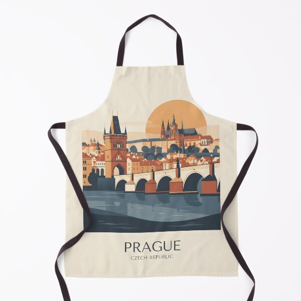 Item preview, Prague Czech Republic Vintage Travel Poster - Minimalist City Art Print designed and sold by DuckOddity.