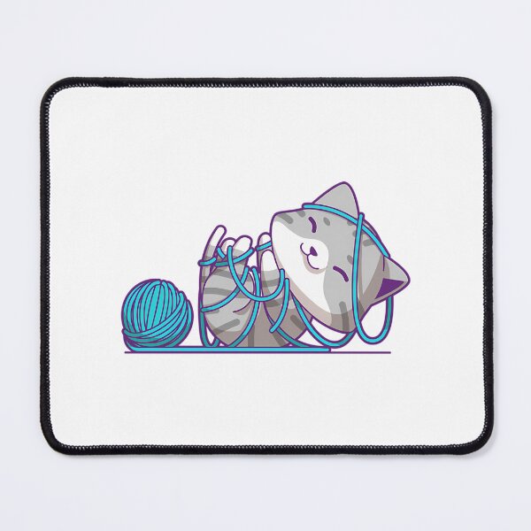 Item preview, Cat Playing With Yarn Funny Crochet Meme designed and sold by Raniya-Otte.