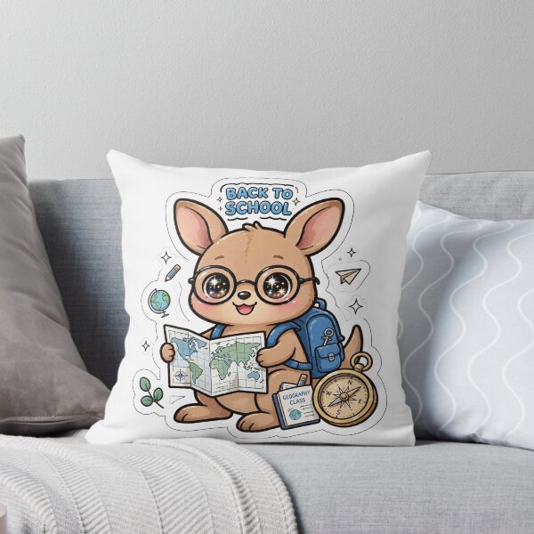 Item preview, Cute Kangaroo Back To School Geography Class designed and sold by Wildlife-Walk.