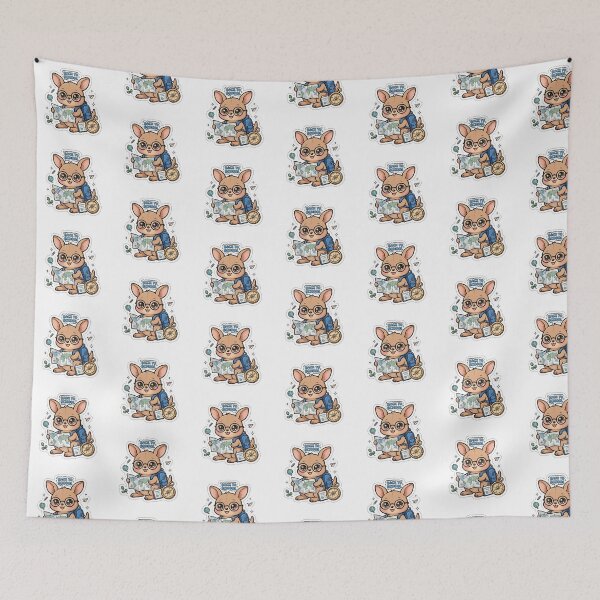 Item preview, Cute Kangaroo Back To School Geography Class designed and sold by Wildlife-Walk.