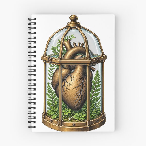 Item preview, Caged Heart Terrarium – Surreal Botanical Anatomy Art designed and sold by RobertArt08.