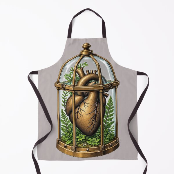 Item preview, Caged Heart Terrarium – Surreal Botanical Anatomy Art designed and sold by RobertArt08.