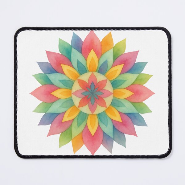 Item preview, Serene Watercolor Floral Mandala designed and sold by RAJASWARSTORE.