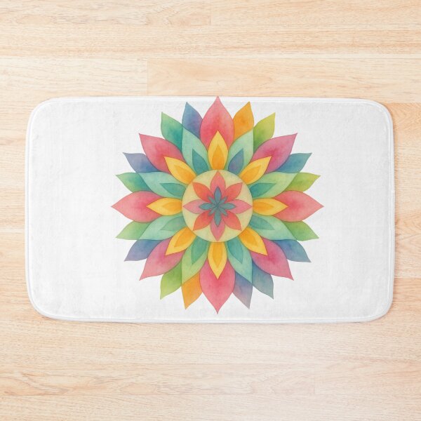 Item preview, Serene Watercolor Floral Mandala designed and sold by RAJASWARSTORE.
