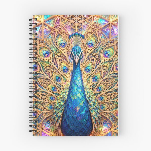 Item preview, Copy of Holographic Kumiko Peacock – Japanese Geometric Peacock Art, Colorful Stained Glass Bird, Luxury Japanese Wall Art designed and sold by アミヤジャ.