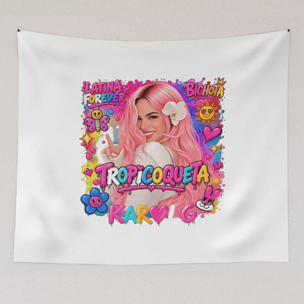Item preview, Vibrant Pink Hair Latina Pop Star  designed and sold by KesarHosaka95.