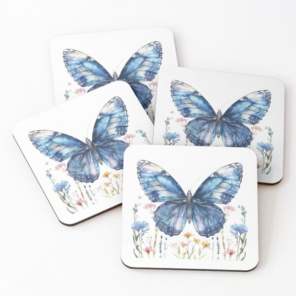Item preview, Blue Butterfly | Elegant Nature Aesthetic Art designed and sold by Mandayartstudio.