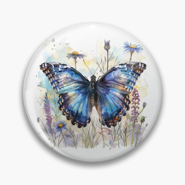 Item preview, Blue Butterfly | Elegant Nature Aesthetic Art designed and sold by Mandayartstudio.
