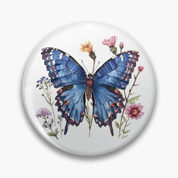 Item preview, Blue Butterfly | Elegant Nature Aesthetic Art designed and sold by Mandayartstudio.