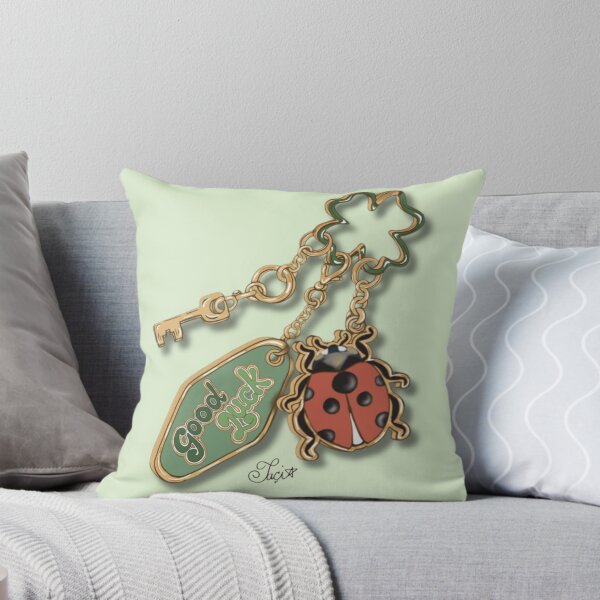 Item preview, Ladybug Lucky Charm Keychain Illustration | Good Luck Bag Charm, Four Leaf Clover & Lucky Key Art  designed and sold by Taçiana  Estrela.