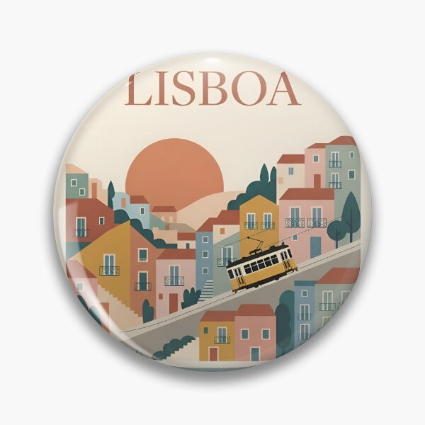 Item preview, Lisbon Portugal Vintage Travel Poster - Minimalist Tram Art Print designed and sold by DuckOddity.