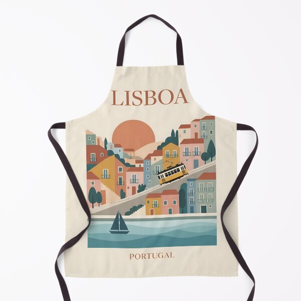 Item preview, Lisbon Portugal Vintage Travel Poster - Minimalist Tram Art Print designed and sold by DuckOddity.