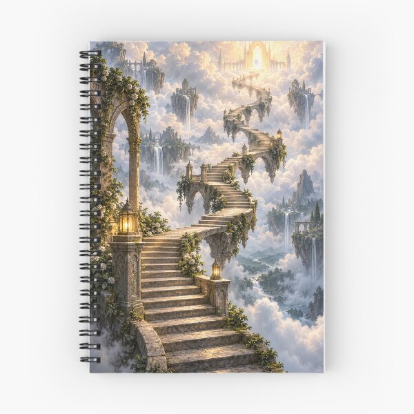 Item preview, Staircase in the Sky – Surreal Storybook Wall Art designed and sold by FunscapeHQ.