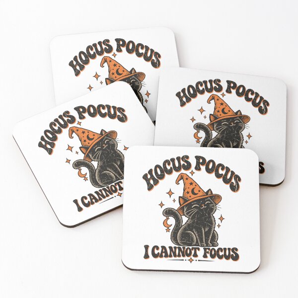 Item preview, Hocus Pocus I Cannot Focus Cute Black Cat Witch Halloween Design designed and sold by JapanAnimeSH1.