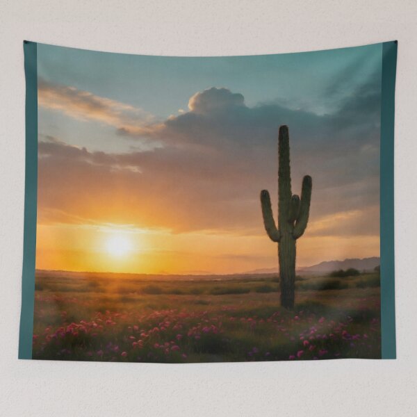 Item preview,  Saguaro Cactus at Golden Desert Sunset designed and sold by Zeph1.