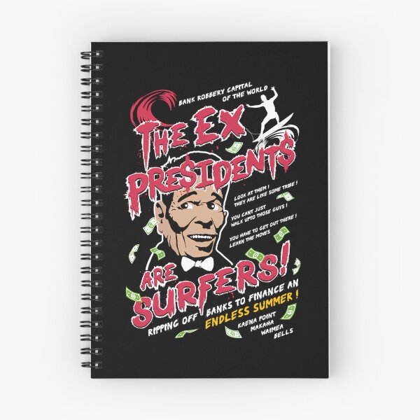 Item preview, Surfing President Bank Heist Poster designed and sold by AarBrooks.