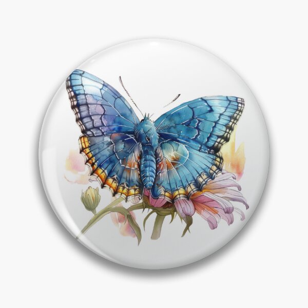 Item preview, Blue Butterfly | Elegant Nature Aesthetic Art designed and sold by Mandayartstudio.