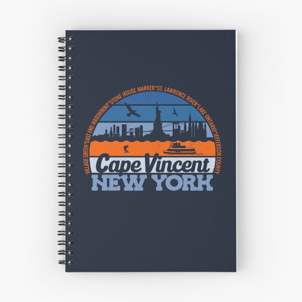 Item preview, Cape Vincent New York Sunset Retro Vintage Local Pride Logo designed and sold by CRHPOD20.