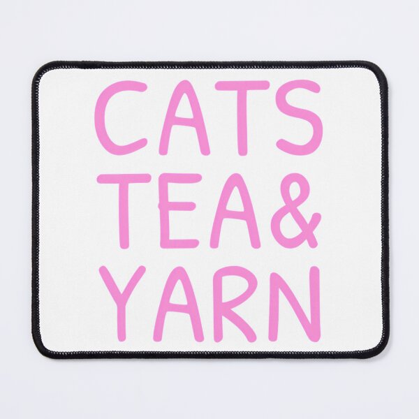 Item preview, Cats Tea And Yarn Cute Quote Cat Person Knitting Love Tea Sayings designed and sold by Raniya-Otte.