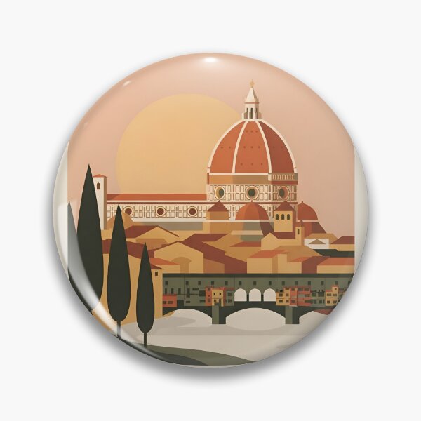 Item preview, Florence Italy Vintage Travel Poster - Minimalist Duomo Art Print designed and sold by DuckOddity.