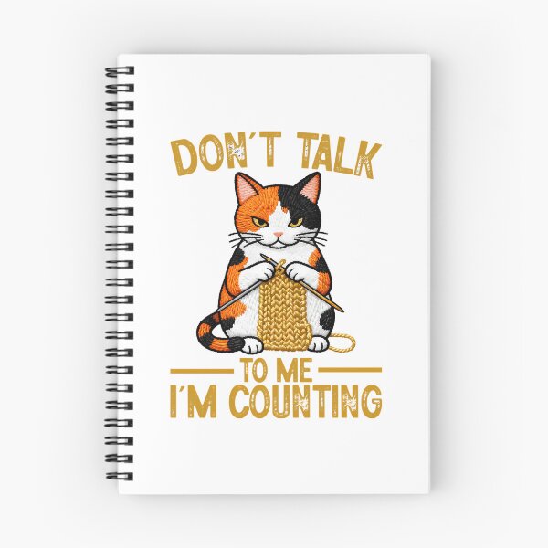 Item preview, Cool Cat Knits Lover Don'T Talk To Me I'M Counting Knitting And Needle designed and sold by Raniya-Otte.