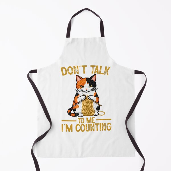 Item preview, Cool Cat Knits Lover Don'T Talk To Me I'M Counting Knitting And Needle designed and sold by Raniya-Otte.