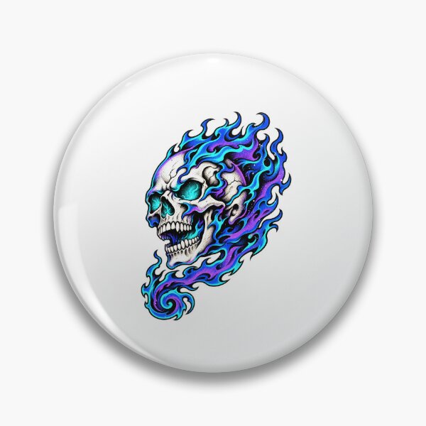 Item preview, Funny Flaming Skull Dark Fantasy Art Art designed and sold by elderberry.