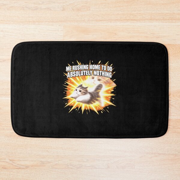Item preview, Funny Me Rushing Home for Nothing Meme Cats Art designed and sold by elderberry.
