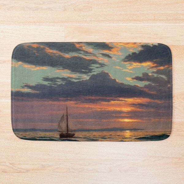 Item preview, Lone Sailboat Beneath a Dramatic Ocean Sunset designed and sold by Zeph1.