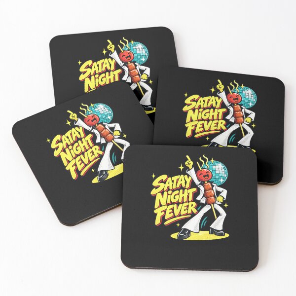 Item preview, Funny Satay Night Southeast Asian Grilled Food Dance Pun Art designed and sold by elderberry.