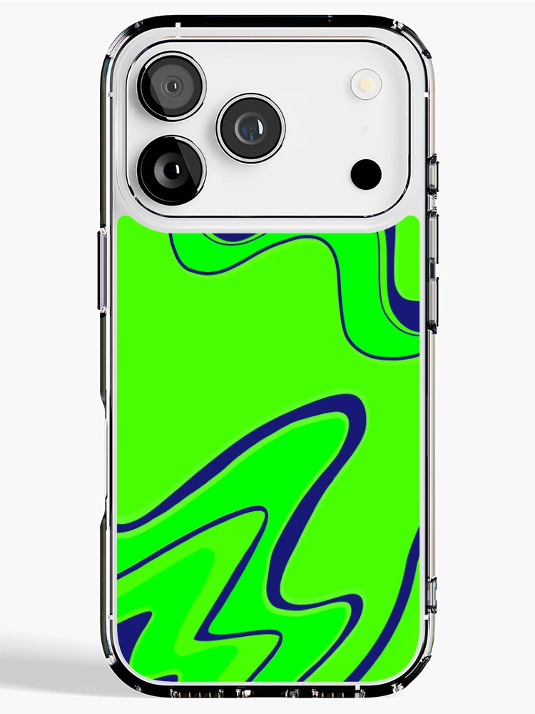 Thumbnail 1 of 5, iPhone Case, Pop Art green Ripples designed and sold by Roco47.