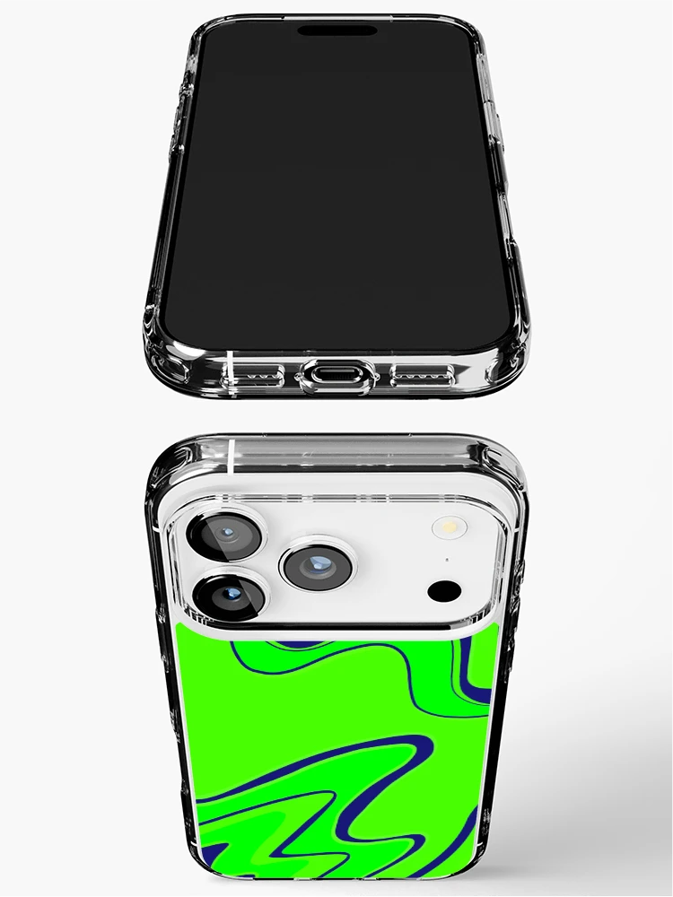 Thumbnail 3 of 5, iPhone Case, Pop Art green Ripples designed and sold by Roco47.