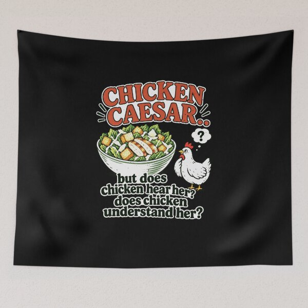 Item preview, Does Chicken Understand Her? Chicken Caesar Food Pun designed and sold by elderberry.