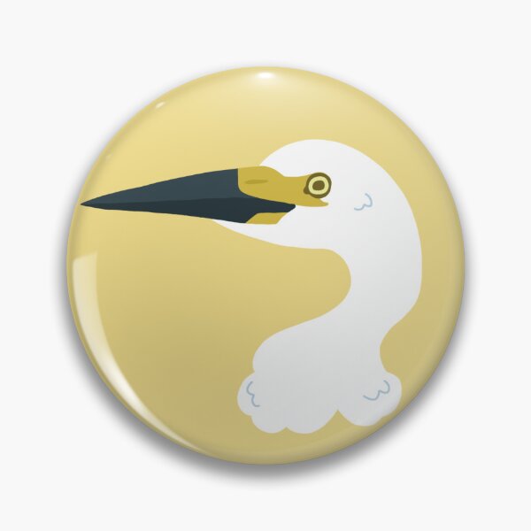 Item preview, CBS Sticker - Medium Egret designed and sold by ClumsyPillbug.