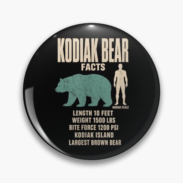 Item preview, Kodiak Bear Facts Animal Record Size Comparison Chart designed and sold by KristenSabol.