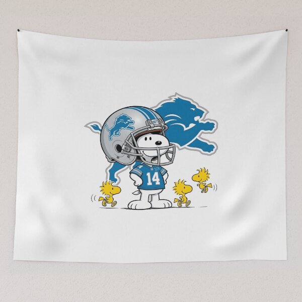 Item preview, Snoopy And Woodstock Detroit Lions Football Fan Game Day designed and sold by DamianRoy88.