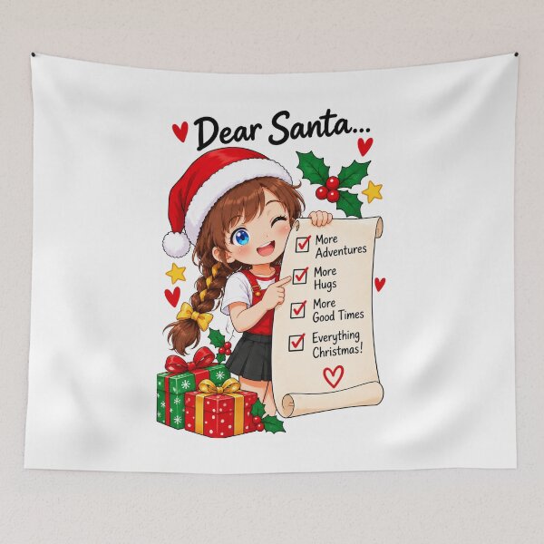 Item preview, Dear Santa Wishlist Funny Christmas Kids Design designed and sold by Kenzie & Co.