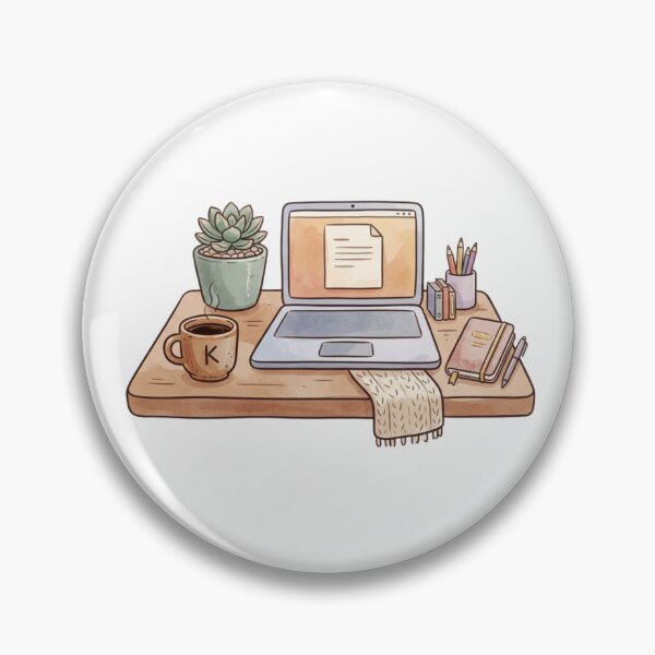 Item preview, Cozy Workspace Laptop Desk with Succulent and Coffee designed and sold by MaafiaArtsThai.
