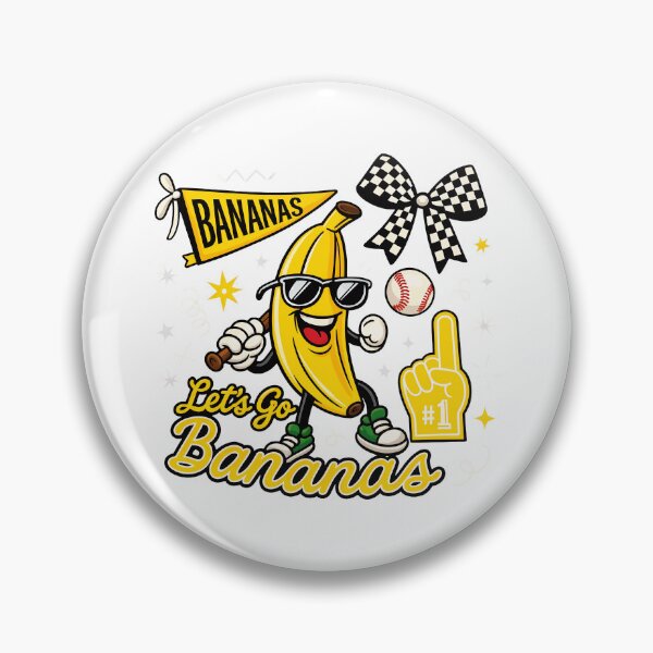 Item preview, Retro Fun Banana Baseball Fan  designed and sold by SolimanPav.