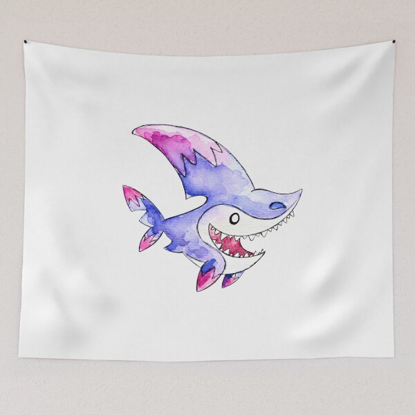 Item preview, Purple Shark Monster designed and sold by Friendlyodditi.