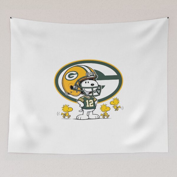 Item preview, Snoopy And Woodstock Green Bay Packers Football Fan Game Day designed and sold by DamianRoy88.
