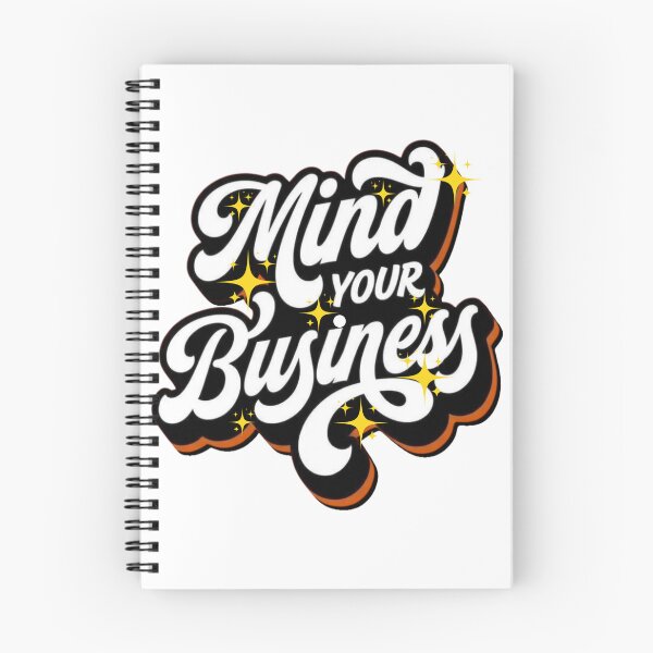 Item preview, Mind Your Business Retro Typography Sparkle Graphic designed and sold by MythForgeBrand.