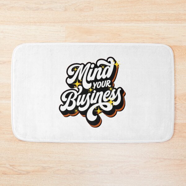 Item preview, Mind Your Business Retro Typography Sparkle Graphic designed and sold by MythForgeBrand.