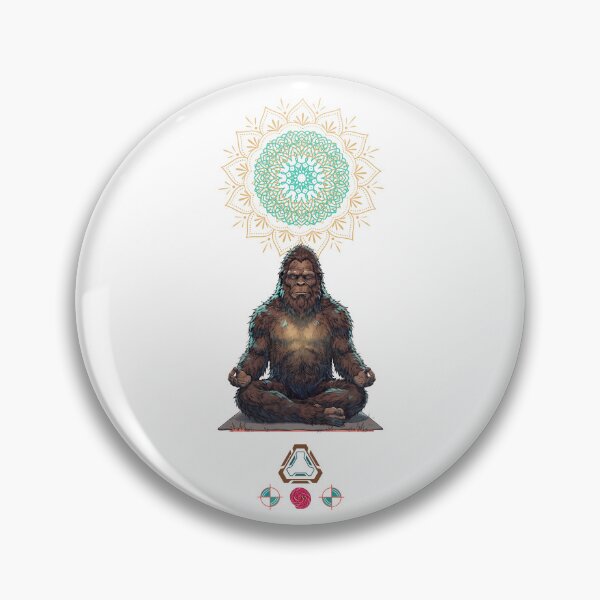Item preview, Meditating Bigfoot Zen Sasquatch Yoga Pose Art designed and sold by Whimsy Trail Co.