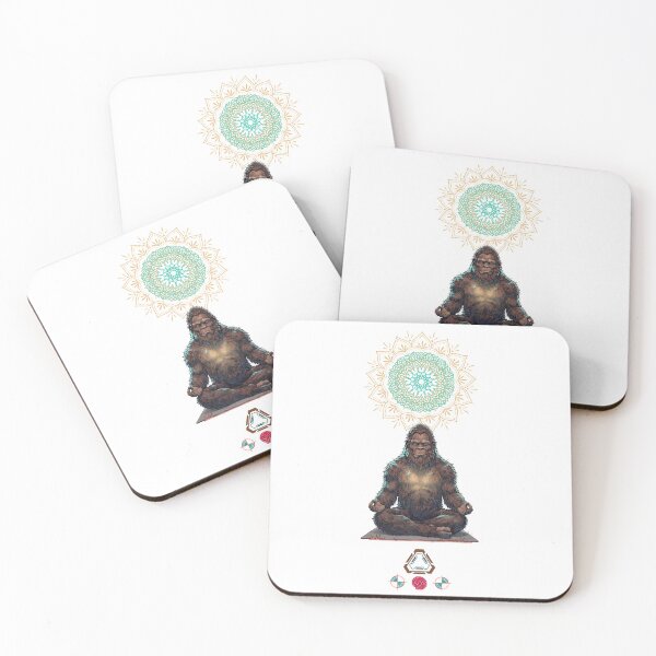 Item preview, Meditating Bigfoot Zen Sasquatch Yoga Pose Art designed and sold by Whimsy Trail Co.