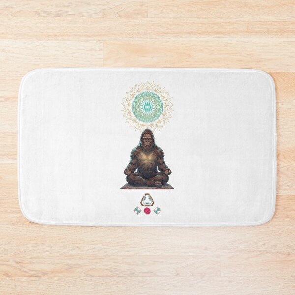 Item preview, Meditating Bigfoot Zen Sasquatch Yoga Pose Art designed and sold by Whimsy Trail Co.